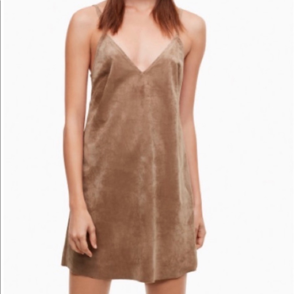 Aritzia Vivienne Suede Dress - Picture 4 of 6